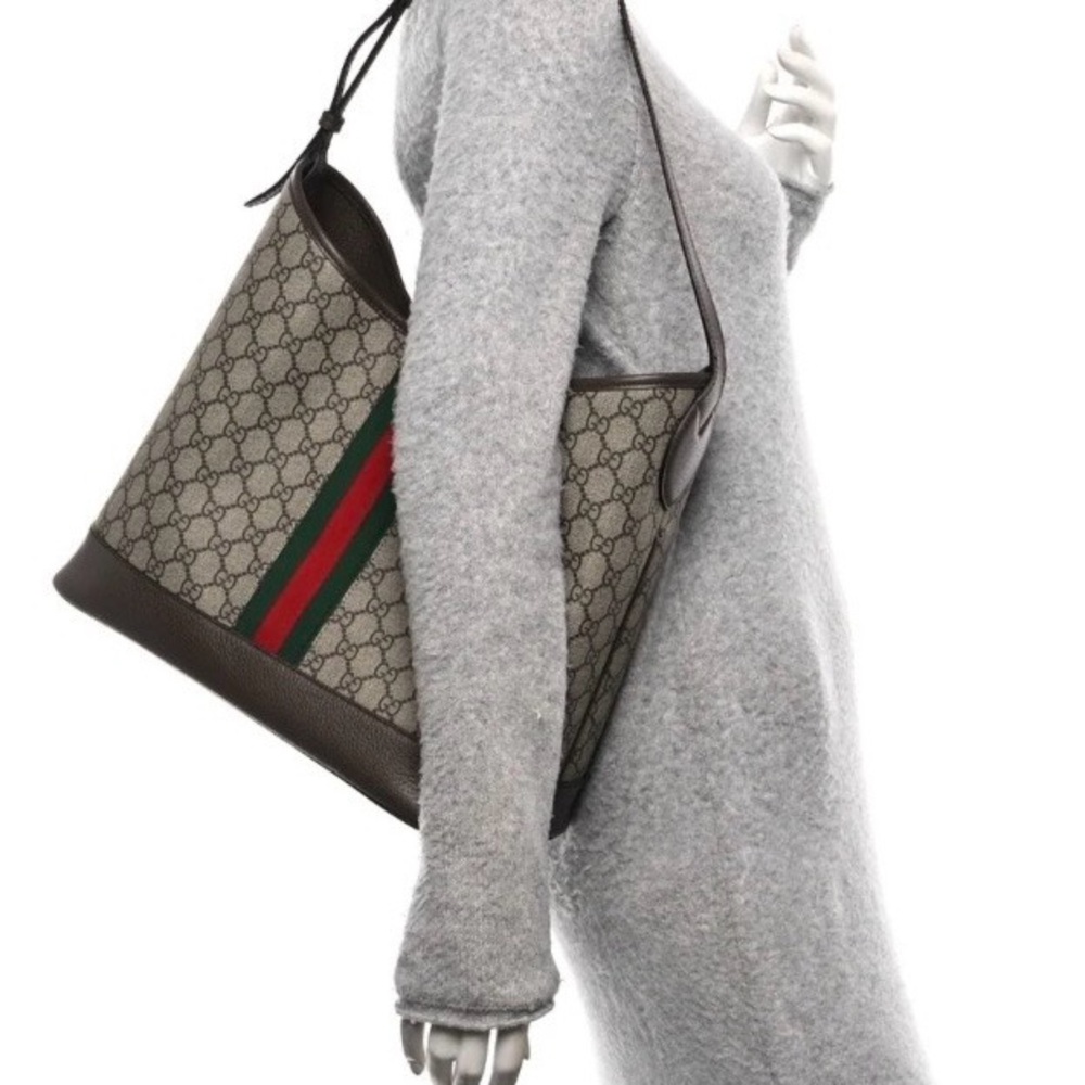 Gucci GG Supreme Ophidia Large Open Shoulder Bag - Picture 5 of 9